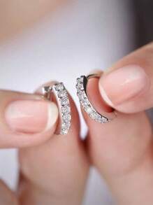 1 Pair Fashionable Earrings Hoop Earrings Personalized Circle Earrings