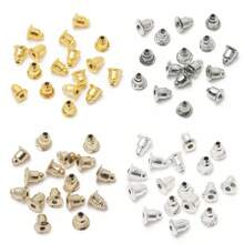 100pcs 5.5x3.5mm Metal Earring Back Plug Blocked Caps Earring Settings Base Ear Studs Back Stopper Accessories