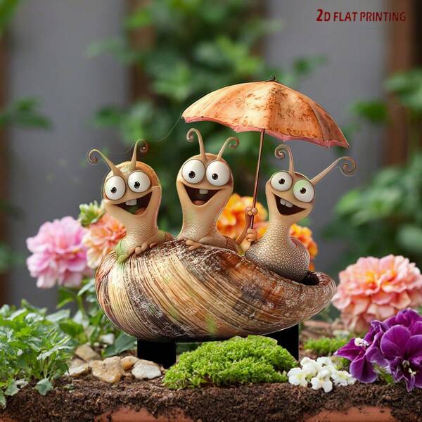 Limited Summer Solstice Edition - [Modern Snail Light Catcher] Acrylic Ground Stake Decor | Weather-Resistant Bonsai/Lawn Art | Same As Chelsea Flower Show Art Installation | Natural-Inspired Wedding Season Gift