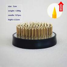 1pc Kenzan Flower Arranging Needlepoint Holder, Chinese Zen Style Flower Holder, Densified Copper Needle Flower Stand, Flower Arranging Fixing Tool Home Decor Vase Room Decor Flower Vase Glass Vase - Black - View 11