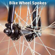 Bicycle Spokes Carbon Steel Bike Spoke With Nipples For Most Bicycle - 黑色 220mm 12G 36件碳鋼 - 查看 3