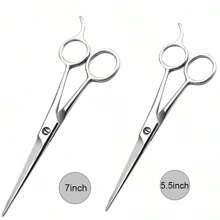 2pcs/1pc Professional Hair Scissors - Stainless Steel Hair Cutting Scissors Professional-7/6.5/6/5.5" Overall Length-Razor Edge Barber Scissors For Men And Women-Premium Shears For Hair Cutting For Salon And Home Use