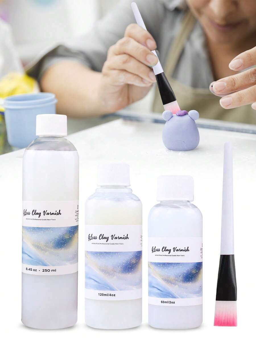 Stone Plastic Clay Brightener, Handmade DIY Oil Soft Clay Sealing Layer Glaze, Enhancement And Anti-Layer