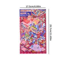 6 张大号翻盖 3D 风景贴纸，适用于 DIY 微型场景剪贴簿，3 张宠物贴纸 + 1 张风景纸板，学校用品，返校 - 彩色 - 查看 10