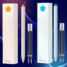 2pcs Set Cute Heart-Shaped Stationery Set With 4pcs Black Refill, Quick-Drying Gel Pen Smooth Writing, Twist Ink Suitable For Diary, School, Party, Office Use - Stars (2+4pcs) - View 11