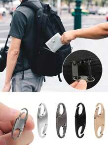 5/10pcs S-Shaped Clip Carabiners, Keychain, Metal Snap Buttons For Zipper Replacement, Suitable For Fishing, Camping, Outdoor Activities, Zipper Pulls, Connected Clasp, Anti-Theft School Supplies, Teacher Gifts