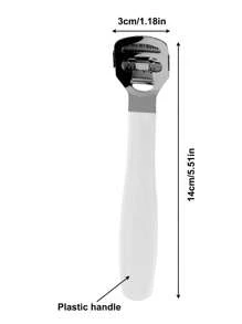 1Set Stainless Steel Pedicure Knife Cleaning Care Pedicure Tool Foot Rub Pedicure Set Foot Shaving File - Includes 10 Replacement Scrapers