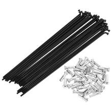 Bicycle Spokes Carbon Steel Bike Spoke With Nipples For Most Bicycle - Baja Karbon Hitam 165mm 14G 36Pcs - View 1
