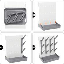 Milk Bottle Drying Rack, Nursery Bottle Dryer Stand, Baby Bottle Holder Storage Box