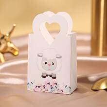 10件/包 宰牲节、开斋节派对礼品糖果纸盒、可爱小羊图案小礼盒、带手柄的巧克力纸盒 - 彩色 - 查看 6