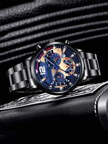 6pcs Luxury Men's Fashion Versatile Watch Accessory Set, Suitable For Attending Holiday Parties, Makes A Valuable Father's Day Gift To Cherish The Moment
