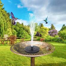 1pc Solar Powered Bird Bath Fountain, Solar Fountain Pump With Colorful Lights, Independent Portable Floating Solar Powered Drinking Water Pump, Suitable For Garden, Pond, Swimming Pool, Outdoor And Backyard