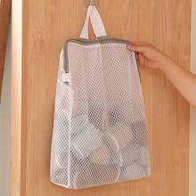 [Durable Honeycomb] Laundry Bag | 1pc | Mesh | Durable, Zipper | Laundry, Storage | Bedroom, Bathroom - Light Grey - View 3