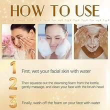 2PCS Turmeric Oil Control Facial Cleanser Set - Gentle Deep Clean, Radiance-Boosting Formula For Oily Skin - White Foam - View 6