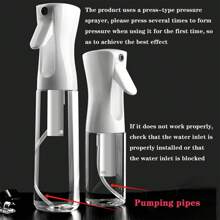 1pc 7oz/10oz/17oz Hair Spray Bottle – Superfine Continuous Water Mister For Hairstyling, Cleaning
