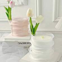 3 Gulungan Pita Chiffon Sutra Organza Satin untuk Kerajinan DIY, Pembungkus Kado, Dekorasi, Buket Pernikahan, Karangan Bunga, Perlengkapan Jahit - MultiWarna - View 6