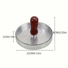 1pc Non-Stick Hamburger Press - Metal Hamburger Mold, Suitable For Making Beef, Cheese, Vegetable Burgers, Fit For Barbecue Grill Cooking. (This Model Is Made Of Aluminum Alloy Raw Material Without Any Processing, The Product Surface May Have Slight Scratches Which Is Normal And Does Not Affect The Use, Please Do Not Buy If You Mind)