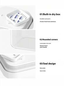 1pc Customized Airtight Sealed Storage Canister With Customized Pattern, Kitchen Food Moisture-Proof Container For Nuts, Grains And Snacks, Food Identification Canister, Holiday Gift