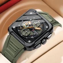 Curren CURREN Top Brand Men's Watches Luxury Square Quartz Wrist Watch Original Waterproof Luminous Chronograph Watch For Men Relogio