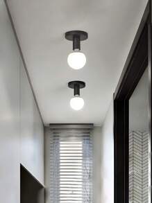 مجموعة من قطعتين من أجهزة إضاءة السقف الحديثة الشمالية المعاصرة والرجعية، قاعدة مصباح E27، مناسبة لغرفة المعيشة والنوم والحمام والمطبخ والشرفة (المصباح غير مشمول)