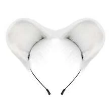 Cute Furry Cat Ear Headband, Playful Bicolor Plush Animal Ear Hair Hoop Decoration
