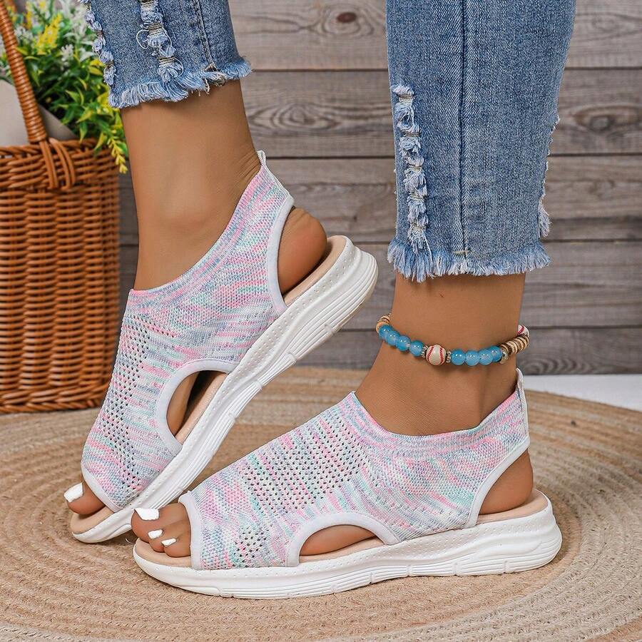 Casual Comfortable Fashionable Versatile Flat Sports Sandals For Teenagers, Jogging Sandals For Teenagers - Multicolor - View 1