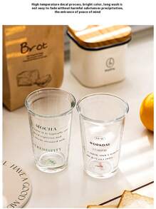 2 pièces Tasse à café en verre avec paille, pour la maison, convient aux femmes, boisson