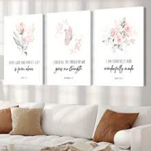 1 pieza Decoración cristiana enmarcada para la guardería, lienzo artístico con versículo bíblico, cartel de pared, decoración de pared para el dormitorio, sala de estar, arte de pared, pintura de pared