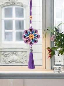 Kit de peinture de diamant Mandala - Décoration de voiture suspendue en cristal acrylique, Art spirituel DIY pour la maison et l'intérieur de la voiture, Cadeau de pleine conscience bohème pour les femmes (Matériaux premium)