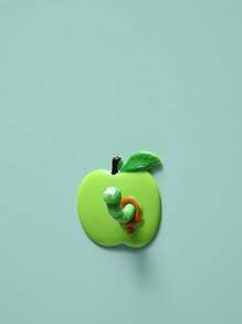 4pcs Creative Multifunctional Cartoon Caterpillar Apple Multifunctional Hooks, Self-Adhesive Hole-Free Hooks, Household Towels, Shower Caps, Clothing Hooks, Super Strong Bearing Capacity, Small And Does Not Take Up Space, Home Storage Hooks, Suitable For Bathrooms, Bedrooms, Kitchens, Studies, Dormitories