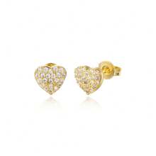 TUANZISP 22pcs Set Women's Gold Plated Copper Stud Earrings With Zirconia, Butterfly, Heart, Star, Crown, Snowflake, Geometric Designs, Versatile Fashion Jewelry, Elegant Vintage Luxury Gift For Women