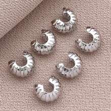 20/30/50 chiếc Nắp hạt uốn cong bằng đồng thau mạ vàng 18K, hình bán nguyệt, mở, nắp hạt uốn cong, nắp nút 4mm dùng để làm đồ trang sức tự làm - Nhiều màu - Xem 18