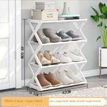 4-Tier Solid Wood Foldable Shoe Rack - Minimalist Home Entryway Organizer For Apartment/College Dorm, No Tools Needed, Durable Collapsible Footwear Storage Cabinet (Holds 10 Pairs) - Brown - View 10