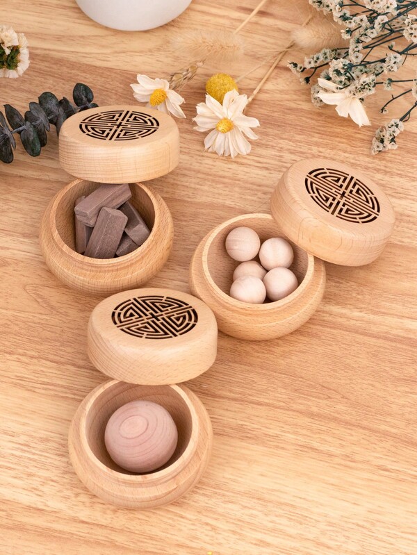 Wooden Diffuser Set, Incense Box, Essential Oil Decoration, Retro Aromatherapy Box, Air Freshener Decoration, Long-Lasting Fragrance Boxes For Home And Car