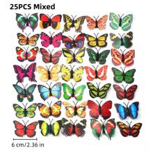 50 Pieces Butterfly Wall Decoration - Plastic Butterfly Wings Foldable Removable Waterproof Reusable Wall Stickers For Family Room Bedroom Nursery Party Wedding Festival Decoration ... Gifts Birthday Graduation Room Decor Home Decor Bathroom Decor Bedroom Decor Room Decoration Stuff Living Room Decor House Decor Home Decor Living Room Wall Art Wall Paper