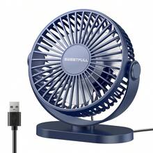 便携式 USB 冷却风扇，360° 可调，三速，超静音，适用于家庭、卧室、厨房、露营、旅行 - 彩色 - 查看 16