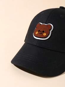 3/1 piezas Gorra de béisbol de oso bebé lindo para niñas y niños, ligera y ajustable, con protección solar, accesorios con estilo de oso para usar a diario y jugar al aire libre