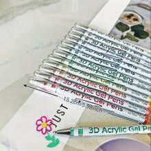 12/24/48pcs 3D Acrylic Gel Pen Waterproof Painting Marker Pen Drawing Gel Liners Quick Dry Pen For Wood, Canvas, Stone, Rock Painting, Nail, Glass, Ceramic Surfaces, Crafts Making Art Supplies Back To School