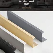 1pc Modern Simple Aluminum Alloy Hidden Furniture Cabinet Door Handle Side Installation Without Drilling Installation Wardrobe Cabinet Drawer Handle Furniture Hardware