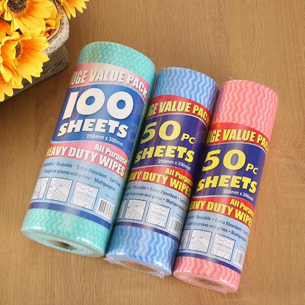 Disposable Water Wave Texture Non-Woven Wiping Cloth, Washcloth For Kitchen, Dish Cleaning Rag