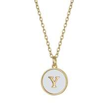 Initial Opal Letter Necklace Jewelry Gifts For Women, Gold Plated Alphabet Opal Pendant Necklace Round Disc Initial Necklace Engraved Letter Necklace With Adjustable Chain Pendant Enhancers For Women And Girls Fashion Style Jewelry