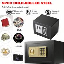 SECURE DIGITAL STEEL SAFE ELECTRONIC HIGH SECURITY HOME OFFICE MONEY SAFETY BOX - Black 8.5L - View 6