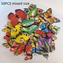 50 Pieces Butterfly Wall Decoration - Plastic Butterfly Wings Foldable Removable Waterproof Reusable Wall Stickers For Family Room Bedroom Nursery Party Wedding Festival Decoration ... Gifts Birthday Graduation Room Decor Home Decor Bathroom Decor Bedroom Decor Room Decoration Stuff Living Room Decor House Decor Home Decor Living Room Wall Art Wall Paper