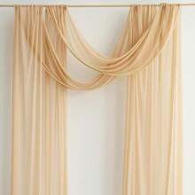 75*300cm/75*600cm 1pc Wedding Arch Draping Fabric Chiffon Outdoor Curtain Backdrop Sheer Arch Drapes For Thanksgiving Christmas Wedding Ceremony Party Ceiling Decoration Wedding Draping Fabric, Lavender Sheer Fabric For Draping Chiffon Fabric Drapes For Wedding Arch Decor Summer Birthday Gifts Beach Back To School School Supplies Room Decor