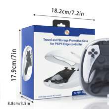 Aufbewahrungskoffer für P5/P5 Edge/X One Serie Controller, tragbare Hartschalen-Transporttasche, transparent und sichtbar, resistent gegen Staub/Kratzer/Wasser. Mit 1 Ladekabel, 1 Schlüsselband und 1 transparentem Haken
