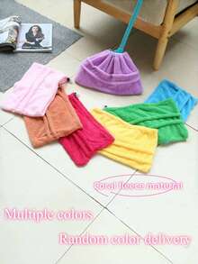 1 pieza/2 piezas Funda gruesa de terciopelo de coral absorbente y relajada para escoba y trapeador, Funda de paño para limpieza del hogar para escoba y trapeador, Funda para escoba para quitar el polvo, lavable y reutilizable (color aleatorio), Herramienta de limpieza de ventanas - Artículos de limpieza del hogar, artículos de limpieza de la graduación, artículos de limpieza de vacaciones