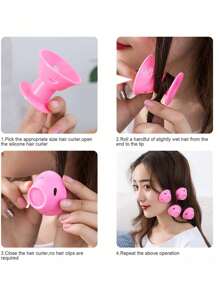 10 Piezas Rizadores de Cabello Mágicos, Set de Rizadores de Cabello de Silicona Smilco que incluye 5 grandes y 5 pequeños para Mujeres y Niñas (Rosa y Azul), [Rizadores de Cabello de Silicona Suave] Sin Calor Sin Clip, Herramienta DIY para Rizar el Cabello, No se Requiere Calor, Fácil de Usar, Suave con el Cabello, Set de Herramientas de Peinado para Tipos de Cabello Ondulado y Rizado, Accesorios para el Cabello, Vuelta al Colegio, Artículos Esenciales de Viaje y Vacaciones