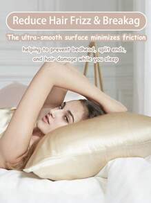 Luxurious Silky Soft Pillowcase - Breathable Skin-Friendly Cool Feel, Solid Color With Envelope Closure - Machine Washable Bedding Washed Silk Pillowcase Single Ice Silk Satin Silk Faux Silk Pillowcase Christmas Gift