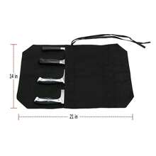 HERSENT Chef's Knife Roll Bag,Portable Travel Chef Knife Case Carrier Storage Bag With 4 Slots Best Gift For Pro Chef Or Culinary Enthusiasts