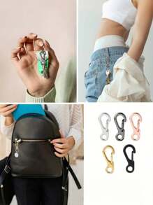 10 peças Mini Clipes de Carabina Micro Mola Gancho Rápido Chaveiro Clipe de Mola Gancho Chaveiro Acampamento Ao Ar Livre Uso Diário Caminhadas Ao Ar Livre Pesca Camping Mochila Acessórios Y2K